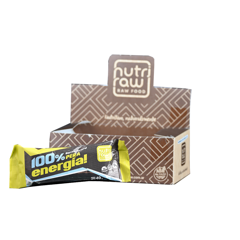 Caja x12 barritas energeticas - PERA - Nutriraw