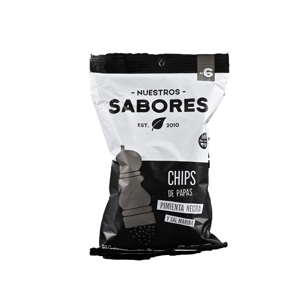 Chips de PAPAS con PIMIENTA negra - Nuestros Sabores