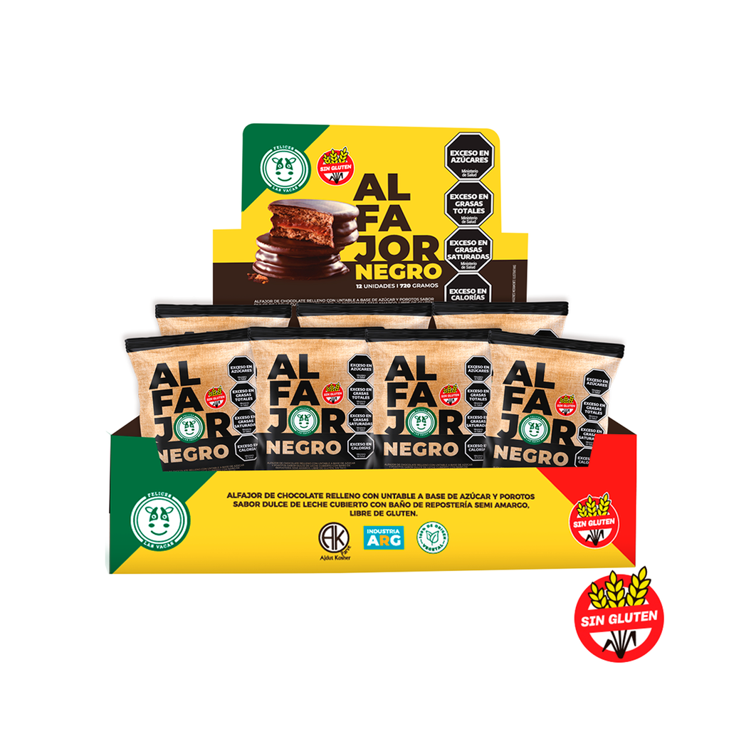 Caja x12 alfajores - CHOCOLATE - Felices