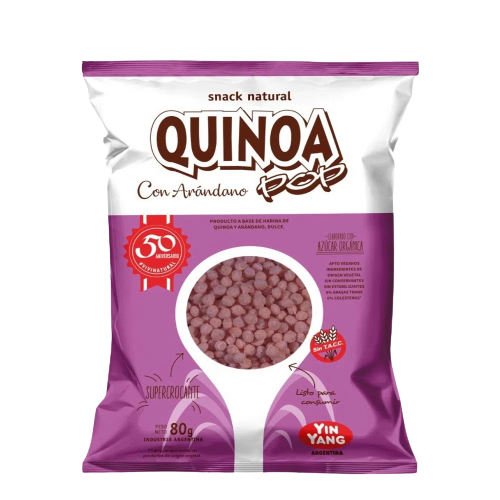 Quinoa pop c/ARANDANOS x80g - Yin Yang