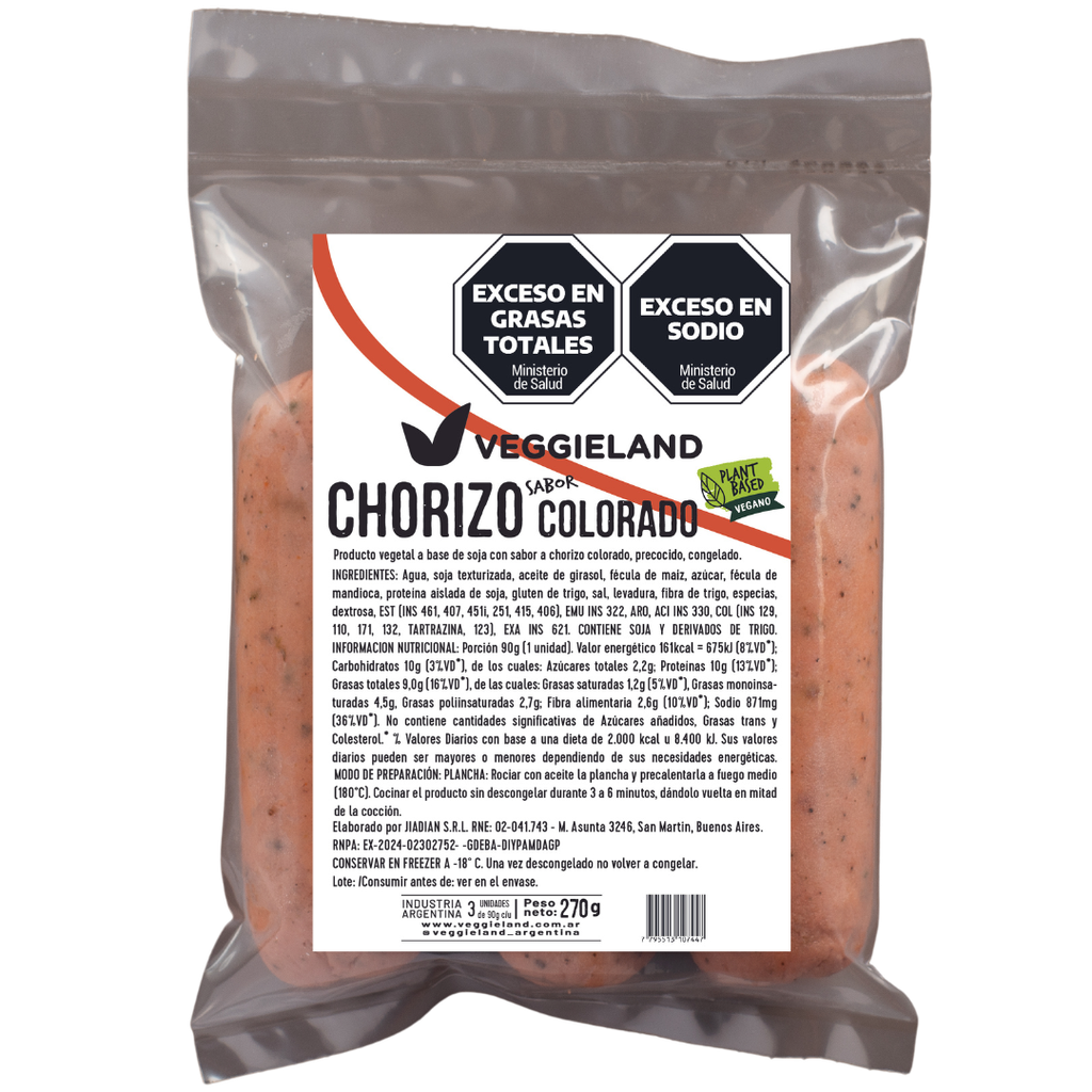 Chorizo colorado x3u - Veggieland