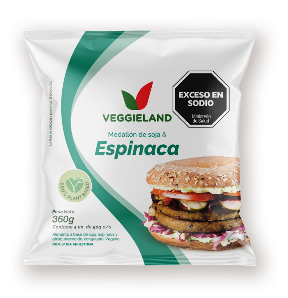 Medallones SOJA y ESPINACA x4u - Veggieland