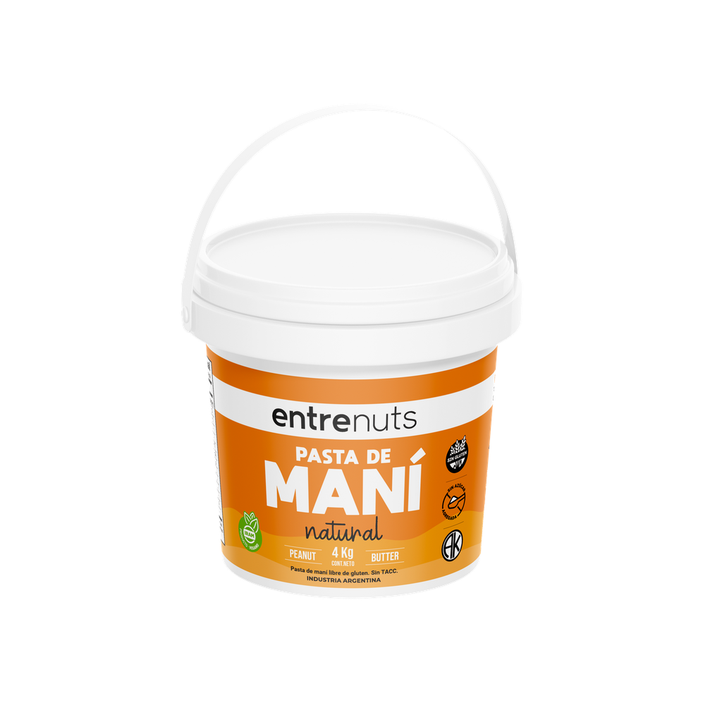 POR ENCARGUE - Pasta de mani NATURAL x4kg - Entrenuts
