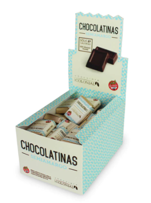 Caja x50u - Chocolatinas SEMIAMARGAS x5g - Colonial