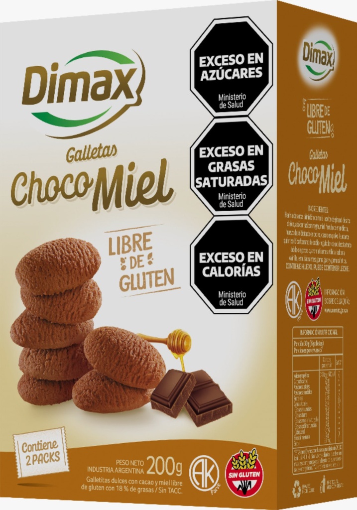Caja galletitas CHOCOMIEL x200g - Dimax