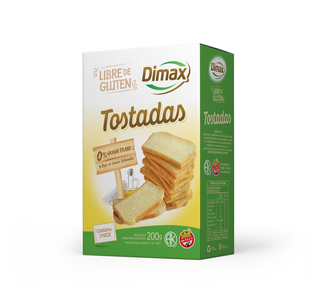 Caja de TOSTADAS x200g - Dimax