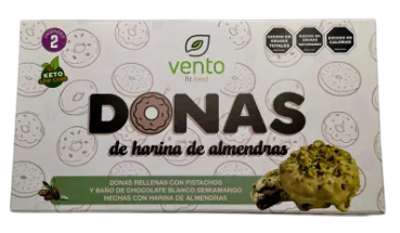 Caja x2u - Dona KETO de PISTACHO y CHOCOLATE BLANCO - Vento