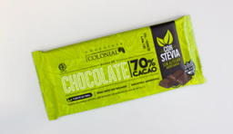 [1303] Caja x10u - Barra chocolate 70% c/STEVIA x100g - Colonial