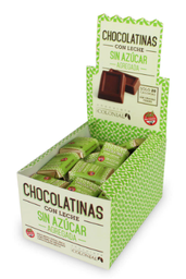 [1310] Caja x50u - Chocolatinas s/AZUCAR x5g - Colonial