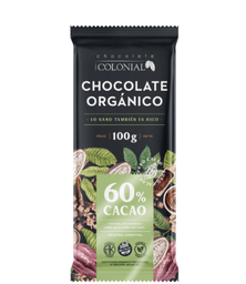 [1312] Caja x10u - Barra chocolate 60% ORGANICO x100g - Colonial